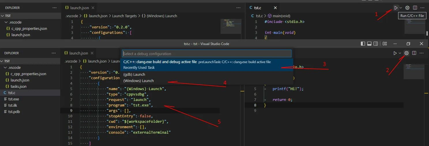 Launch json c. Launch json c