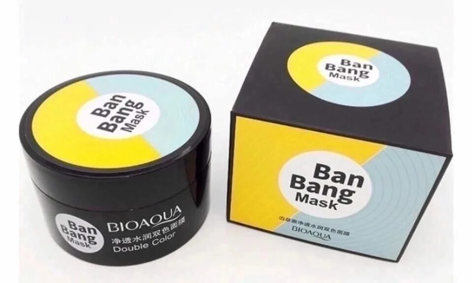 Маска double. Маска для комбинированной кожи ban bang mask bioaqua. bioaqua - двойная маска для лица ban bang. очищающая,увлажняющая двухцветная маска для лица ban bang mask bioaqua. bioaqua двухфазная маска.