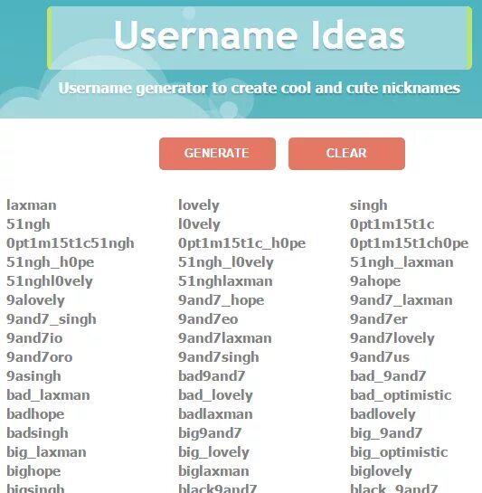 Find username. Username ideas. Best nicknames. Cool username. Cool nicknames.