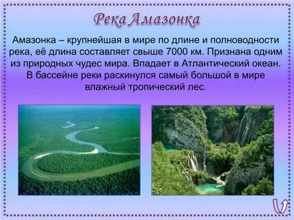 План описания реки южной америки 7 класс
