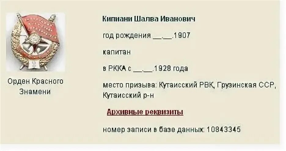 О награде анализ. Орден красного Знамени 1922.