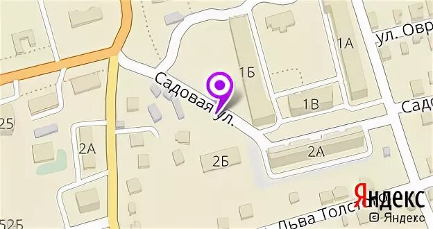 Садовая 1 на карте