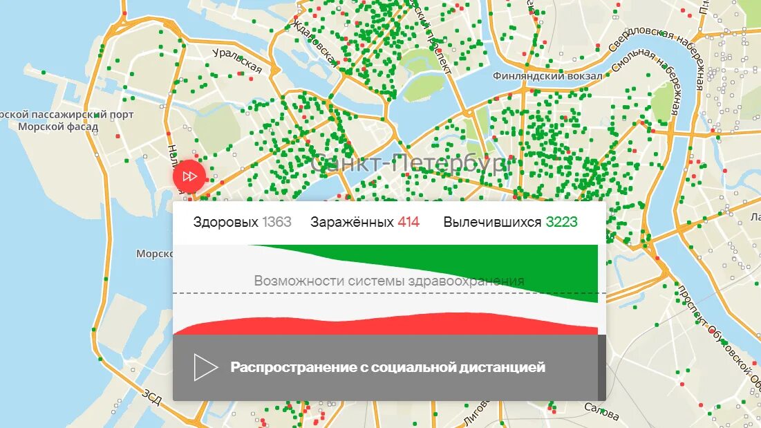 Неправильно 2 гис показывает. Карта здоровья петербуржца.
