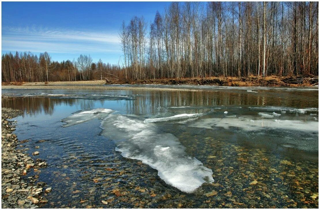 Кипящий ручей. Талые воды. Талая вода.