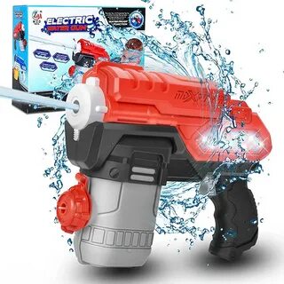 Electric Water Gun, Battery Operated Squirt Guns with Cool LED Lights, 300C...