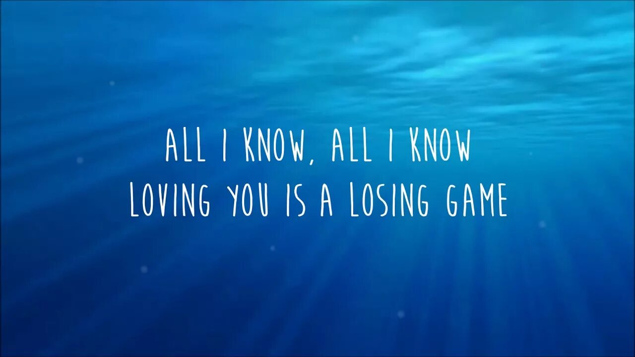 Loving you is a losing game. Duncan Laurence - Arcade (losing game). All i know loving you is a losing game. Arcade Lyrics. We are losing game