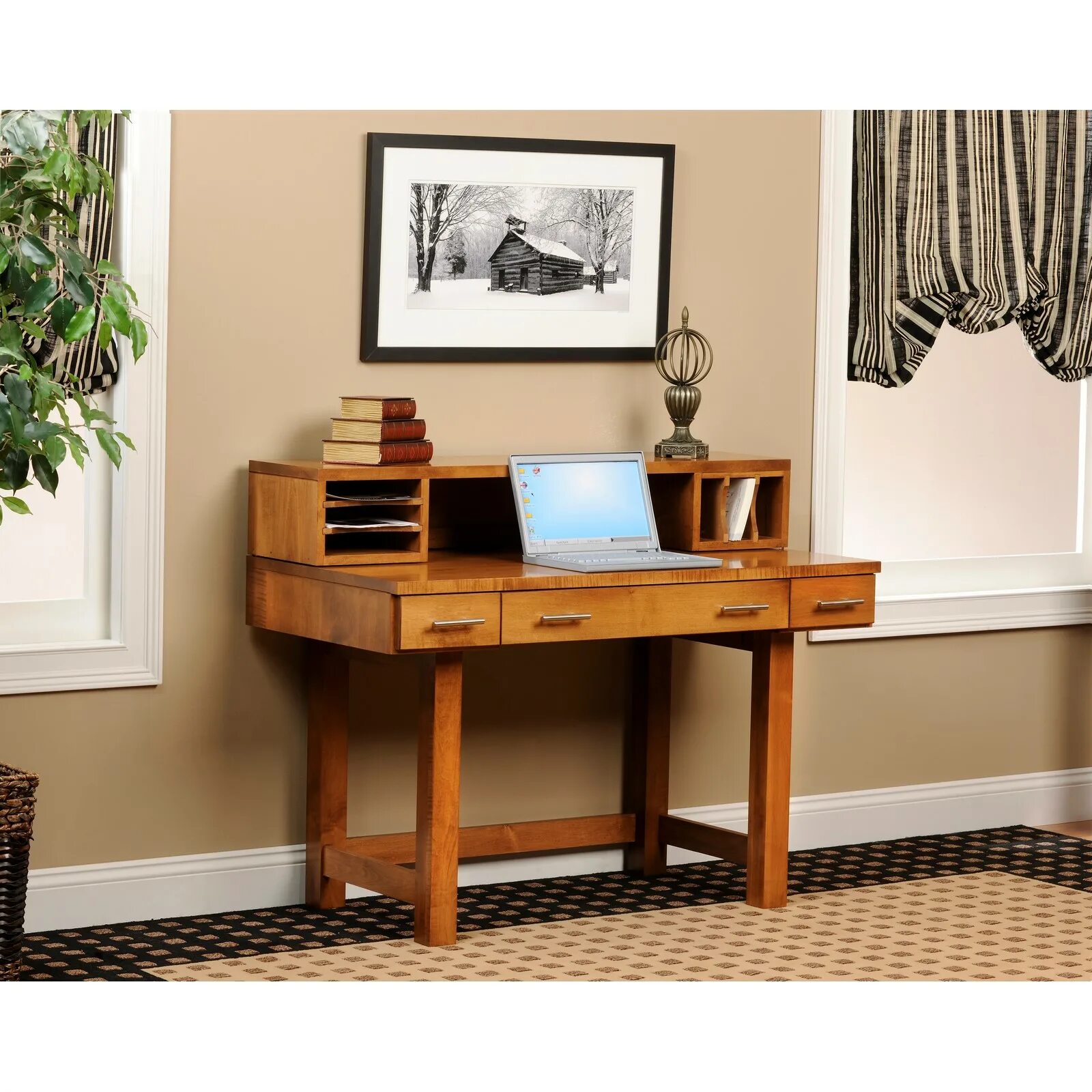 Desk board. Письменный стол в стиле Контемпорари. Компьютерный стол Вуд. Desk. Красный дуб мебель кабинет.