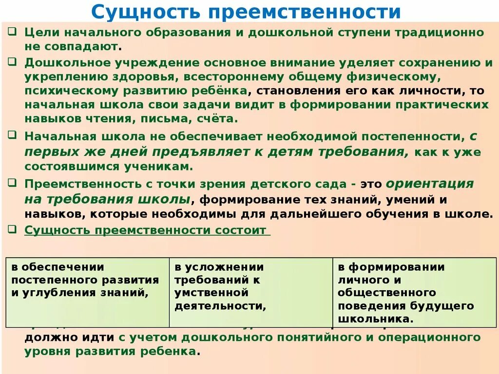 Преемственность статья