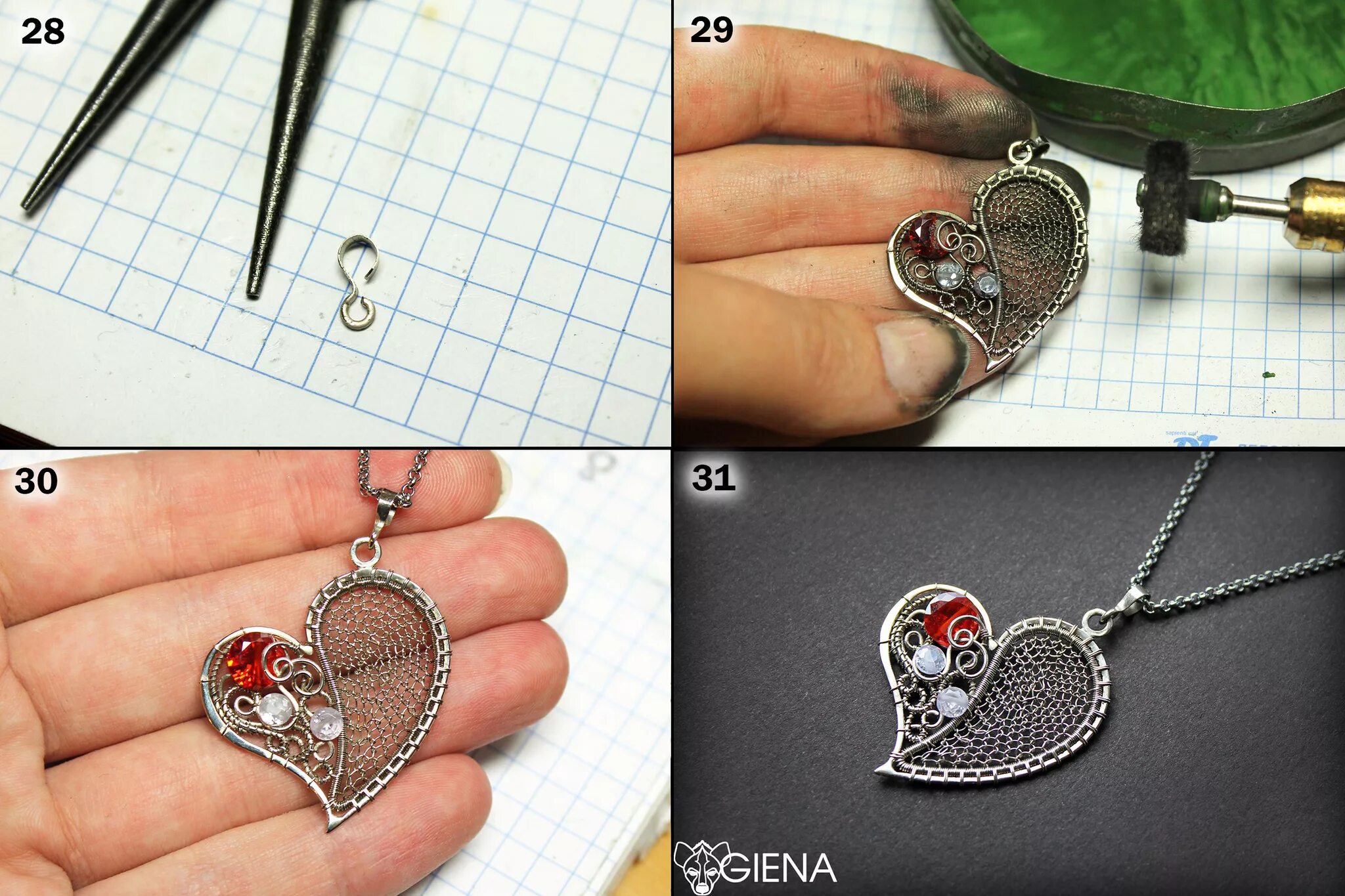 кулон. легко сделать кулон. кулон своими руками. подвески сердечки своими руками. легко сделать кулон.