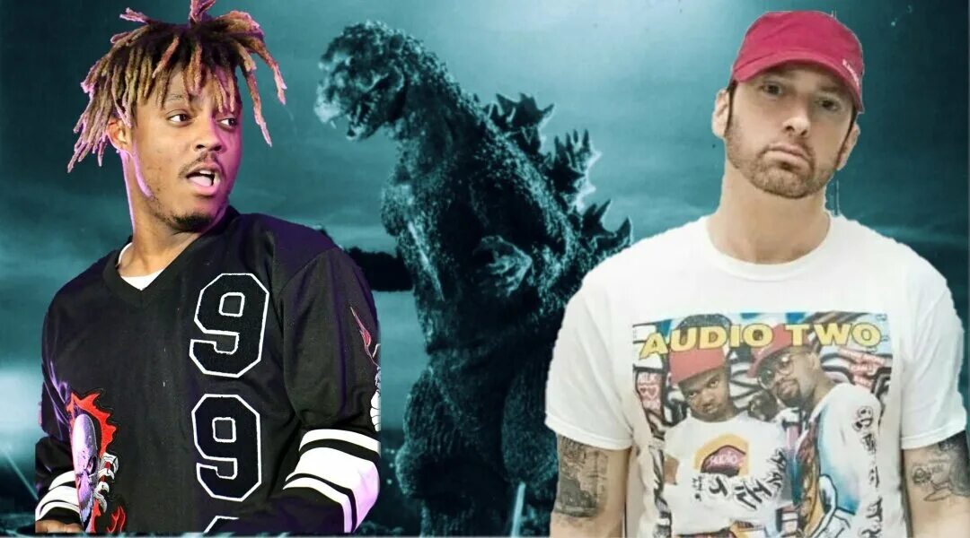 Godzilla juice. Juice world и эминем. эминем godzilla. бенни бланко рэпер. eminem годзилла.
