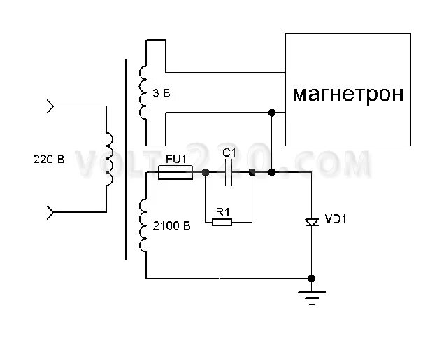 Схема трансформатора свч печи. Схема подключения микроволновки. Схема включения магнетрона. Схема подключения магнетрона в свч печи. Схема подключения магнетрона микроволновки.
