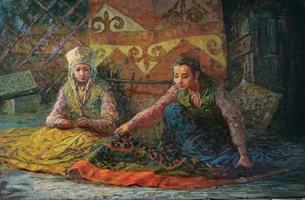 Искусства казахского народа. Казахская живопись. Живопись казахстанских художников. Казахская живопись историческая.