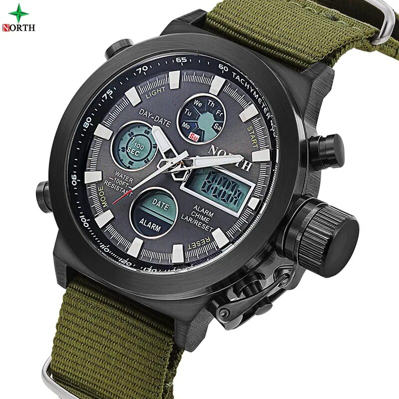 Недорогие противоударные водонепроницаемые часы. Часы North Sport watch n-6015. Eta 7750 часы тактические противоударные часы. АМС часы армейские.