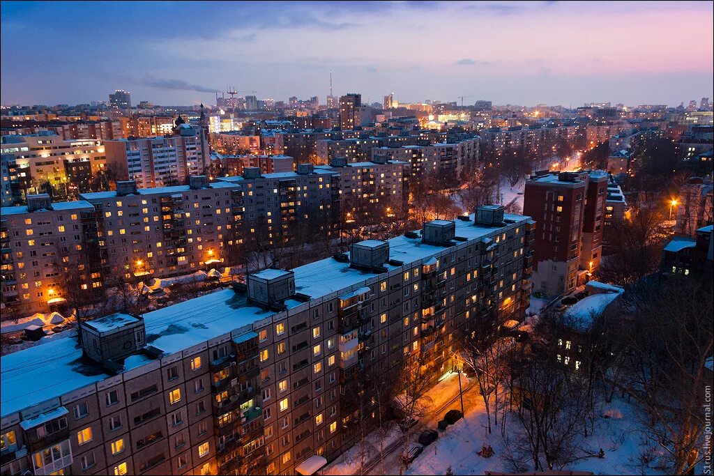 Орехово-Зуево ночью зимой. Панельки Орехово. Орехово-Зуево с высоты птичьего полета. Нижний Новгород Автозаводский район ночью.