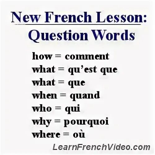 How in french