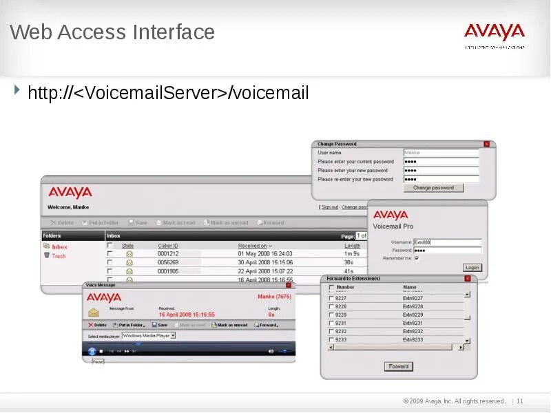 Веб Интерфейс Avaya. Веб Интерфейс access. Веб Интерфейс весоизмерения. Avaya embedded Voicemail флешка. Access interfaces