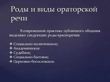 Жанр ораторской речи