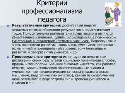 Профессионализм педагога
