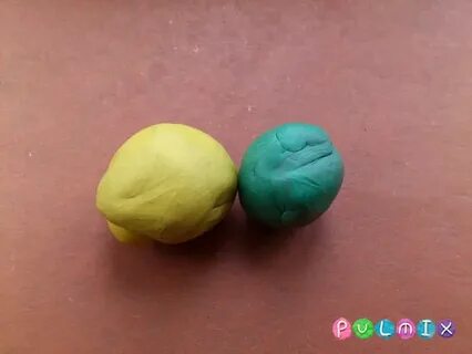 Одуванчик из пластилина