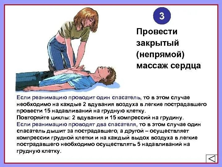 Соотношение вдохов и надавливаний на грудную клетку