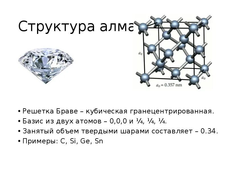 Симметрия структуры кристаллов решетки Бравэ.. Гранецентрированная кристаллическая решетка. Кубическая гранецентрированная кристаллическая решетка. Кристаллическая решетка алмаза гранецентрированная кубическая. Алмаз и графит имеет кристаллическую решетку