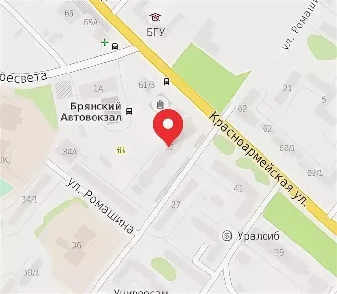 Ооо города брянска. Ул Ромашина 32 Брянск. Улица Ромашина Брянск карта. Г. Брянск, ул. Ромашина, д. 1.