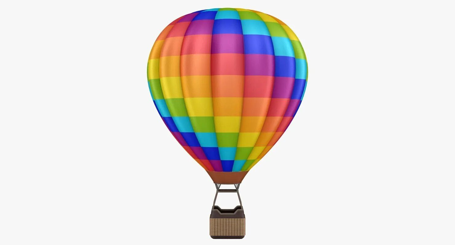 Air Balloon 3d модель. Воздушный шар с корзиной. Макет воздушного шара. Воздушный шар на белом фоне.