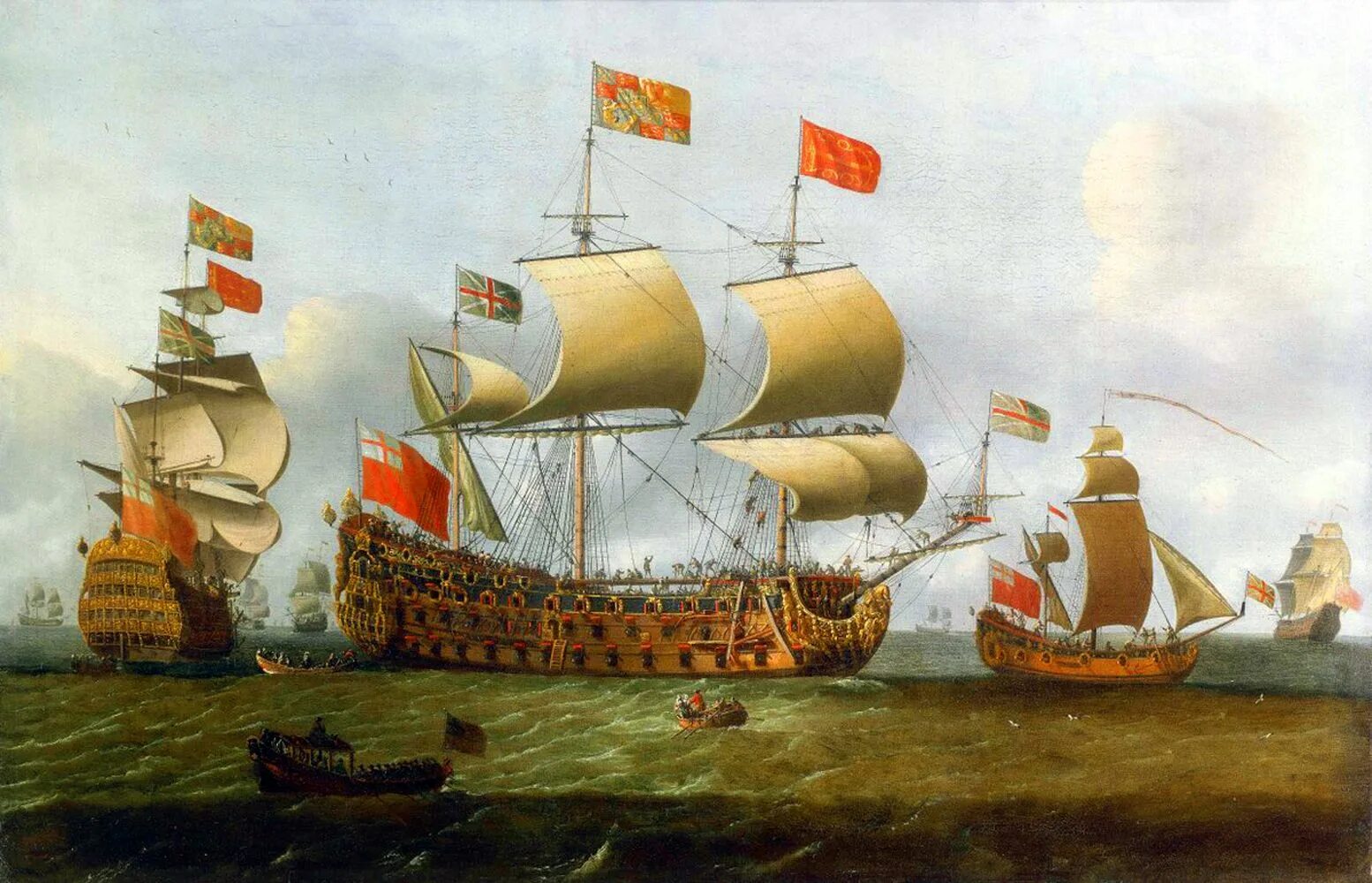 Флот на английском. Корабль HMS Britannia 1682. HMS Britannia 1682 г.. Королевский флот Великобритании 17 века.