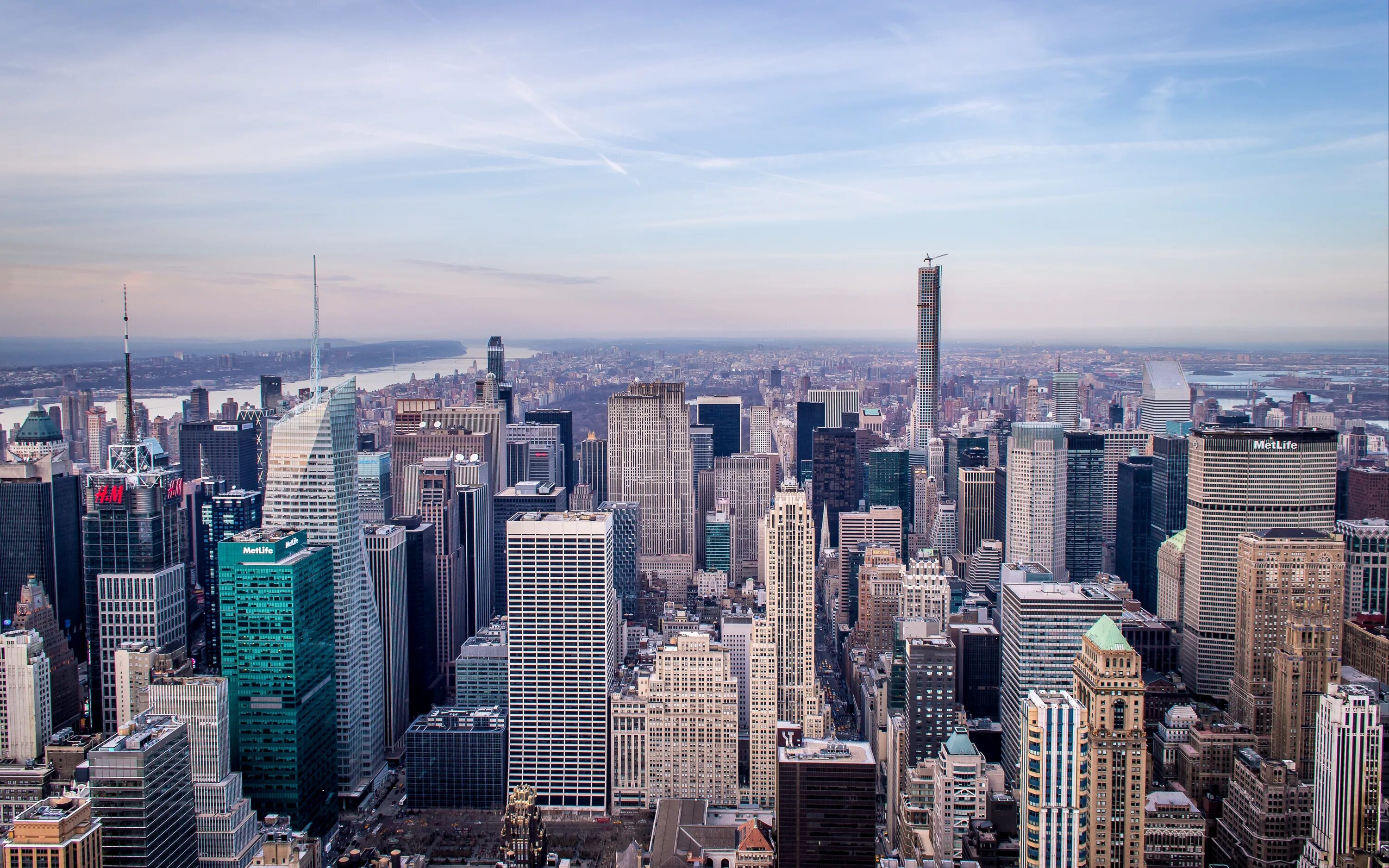 Over the city