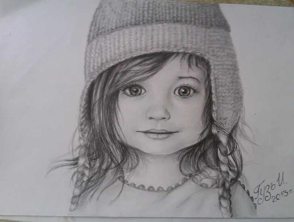 Рисунки 11. Детский портрет карандашом. Портрет ребенка карандашом. Рисунки для девочек. Портрет девочки карандашом.