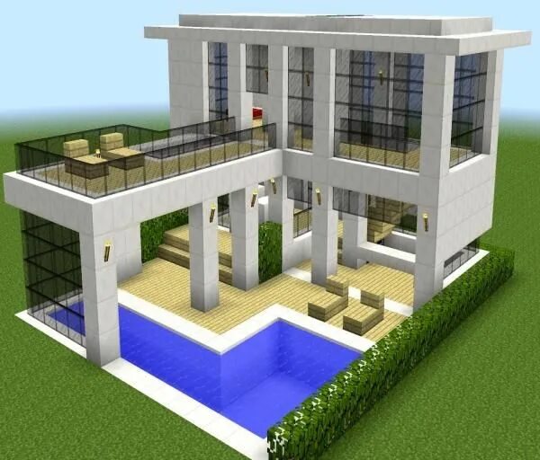 Minecraft: How To Build A Modern Mansion House Tutorial (#23) - YouTube