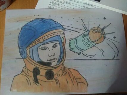 Рисунки ко дню космонавтики отчет