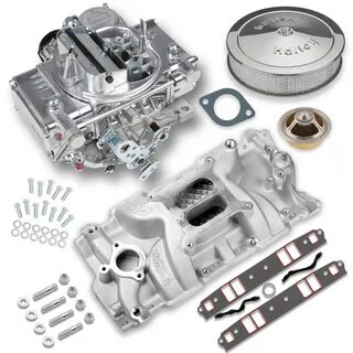 Holley VK060008 600 CFM Street Warrior Carburetor and Small Block Chevy Intake M