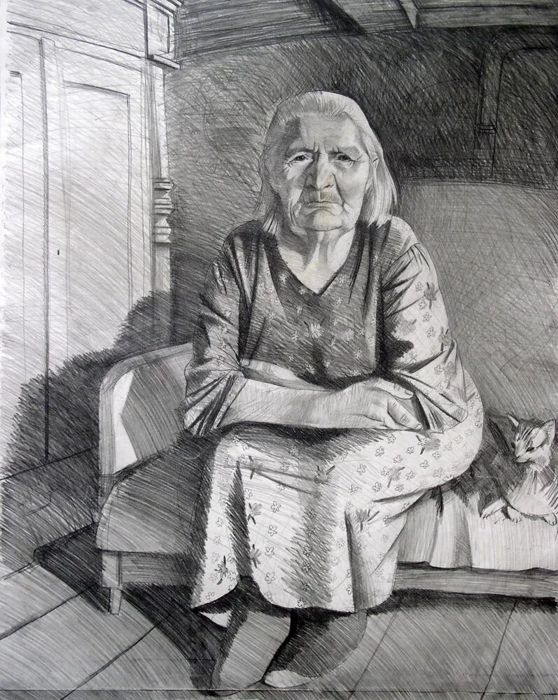 Пожилой человек карандашом. Бабушка рисунок. Бабушка сидит. Портрет бабушки карандашом. Портрет пожилого человека.