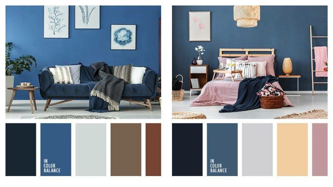 Сочетание цветов с синим. Цветовая палитра ультрамарин. Компаньон синего. Компаньон синего. Сочетание синего и бирюзового в интерьере.