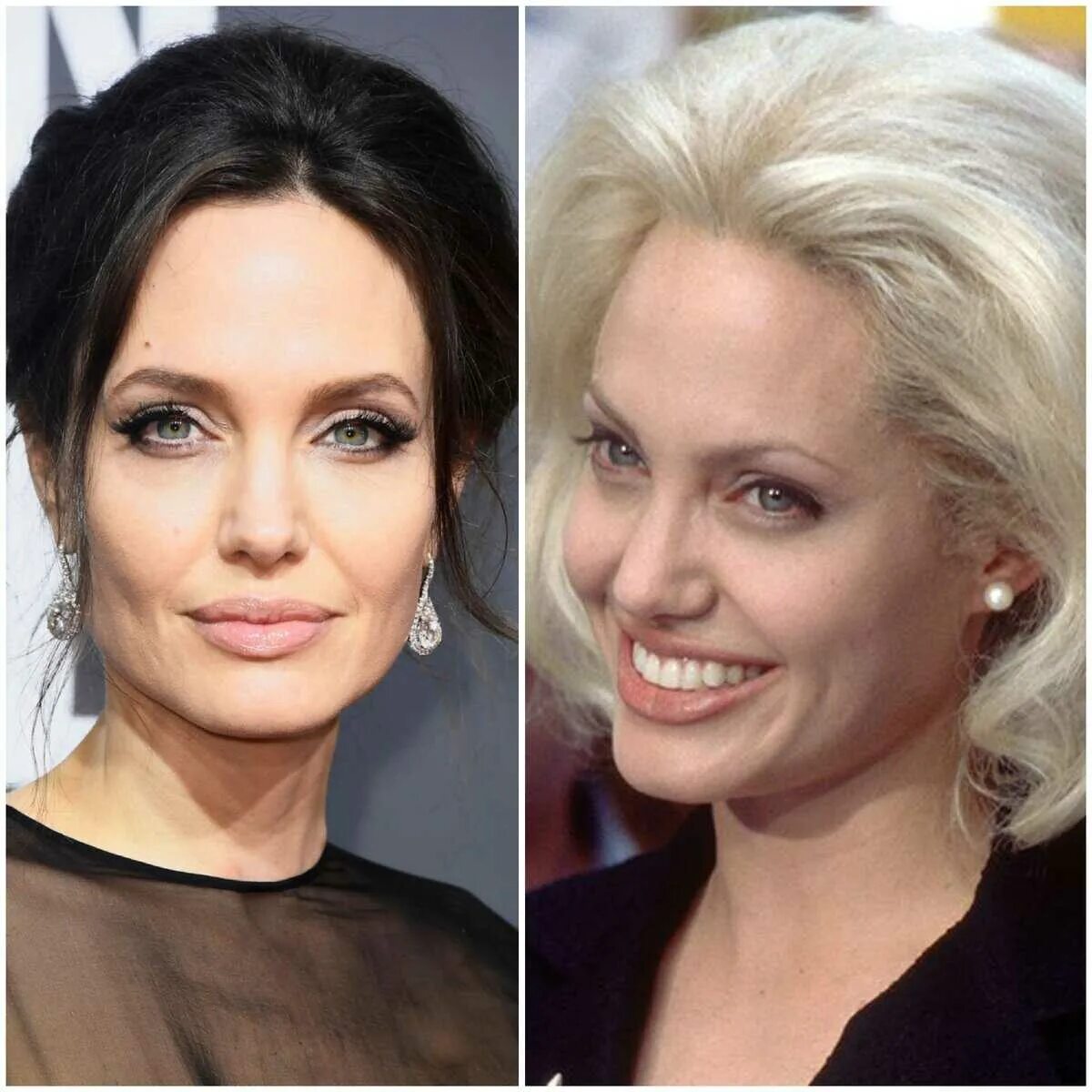 Стать брюнеткой. Анджелина Джоли перекрасилась в блондинку. Брюнетки перекрашенные в блондинок. Блондинка или брюнетка. Блондинки которые перекрасились в брюнетку.