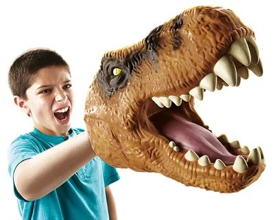 Jurassic World Chomping Dino Head Hand Puppets Tyrannosaurus Clipart - Larg...