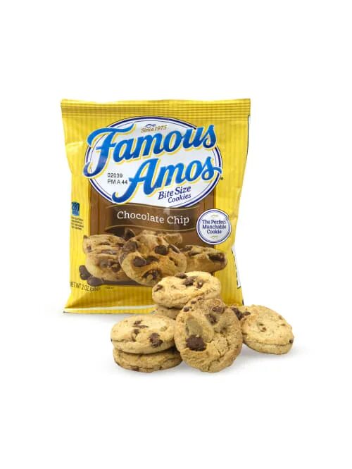 Famous Amos cookies. Wallace Amos cookies Factory. All about Wallace Amos cookies Factory. Размер cookie