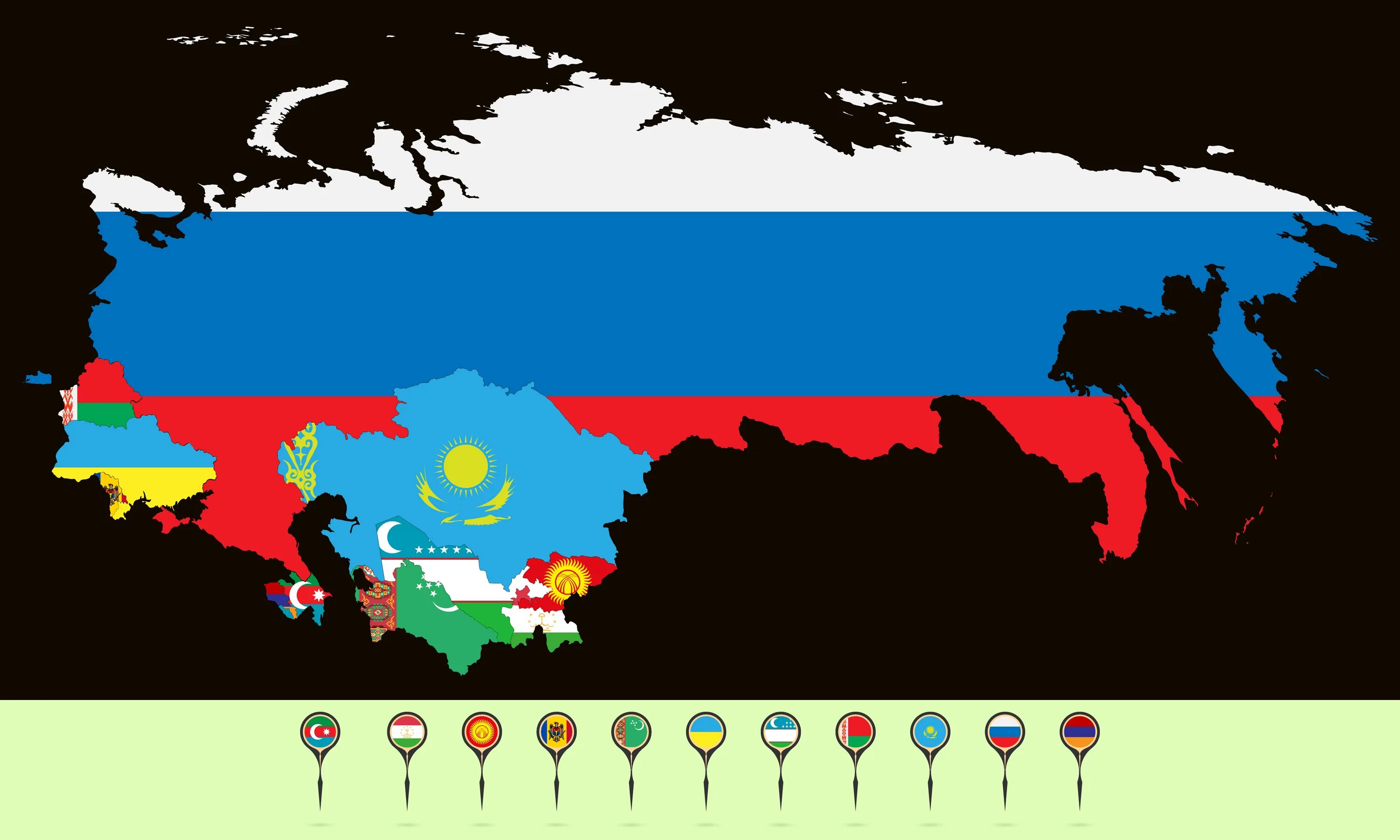 Флаги стран соседей россии. Страны СНГ на карте. Карта стран СНГ И России. Государства СНГ на карте.