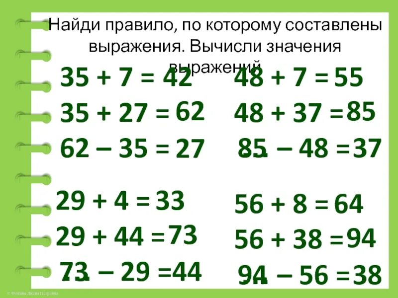 Составь выражение и вычисли их значения. Вычисли значение выражения. вычисли выражение. правило нахождения значения выражения. составление выражений.