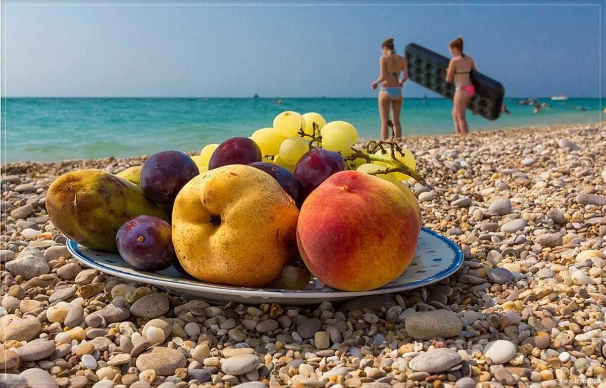 Где лучше в августе. Инжир Абхазия фрукты. Пляж инжир Крым. Инжир Абхазия море пляж. Фрукты на пляже.