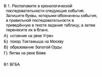 Укажите правильную последовательность правления