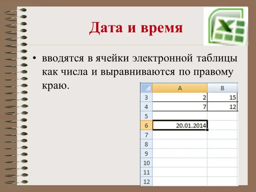 Дата. Технологии обработки числовой информации электронные таблицы. Даты в электронных таблицах. Информация в ячейках электронной таблицы. Имя ячейки электронной таблицы.