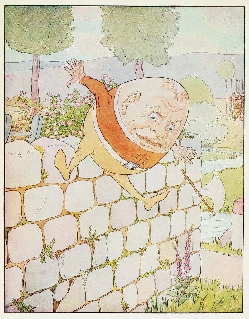 Проклятие шалтая болтая. Хампти-Дампти. Humpty Dumpty. Шалтай Болтай иллюстрации. Шалтай Болтай кот в сапогах.