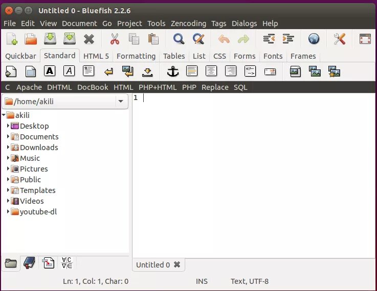Html ubuntu. Bluefish редактор. bluefish html редактор. bluefish linux. bluefish программа.
