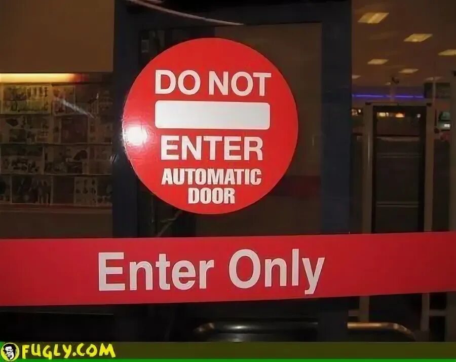 Enter auto. Do not enter door sign.