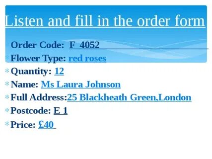 Filled orders
