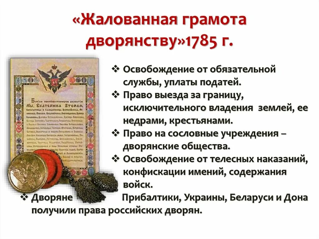 1 дарование жалованной грамоты городам. Жалованная грамота городам Екатерины 2 1785. Жалованная грамота дворянам 1785. Реформы Жалованная грамота дворянства 1785.