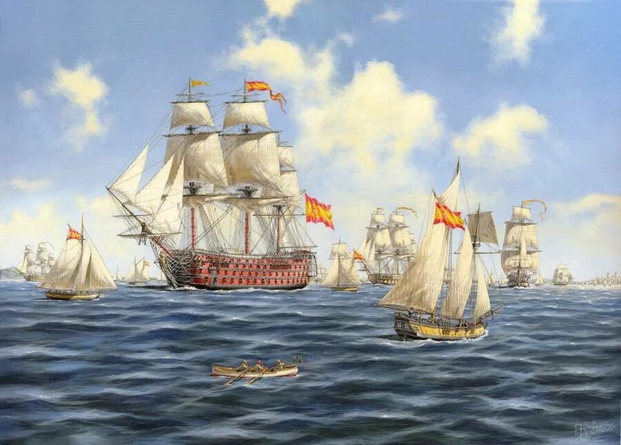 Испанский Галеон 17 века. Сантисима-Тринидад линейный корабль. Парусный флот Испании 18 века. Парусные линейные корабли Испании 18 века. Торговый фрегат