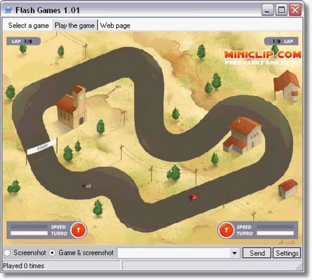 Flash игры. Гонки на картах. Миниклип игры. Трасса для скретча.